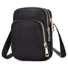 Lightweight Nylon Multi-compartment Crossbody Mini Bag, Versatile Cell Phone Pouch for Commuting & Sports